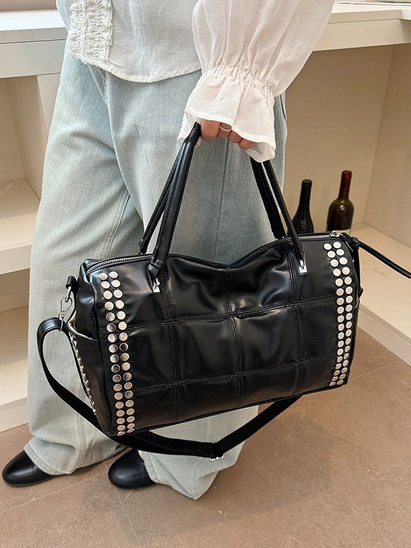 Women's Street Motorcycle Rivet Hot Large Capacity Bags