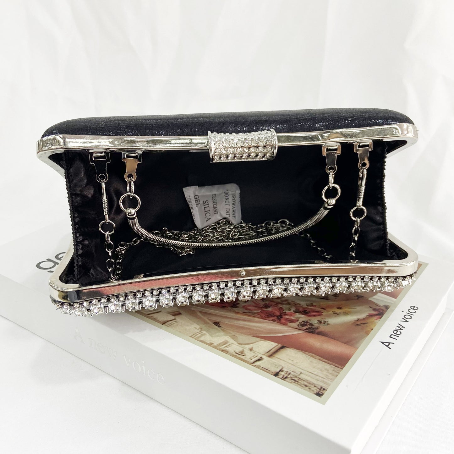 Million Diamond Studded Hand Banquet Fashion Chain Portable Cheongsam Dinner Bag