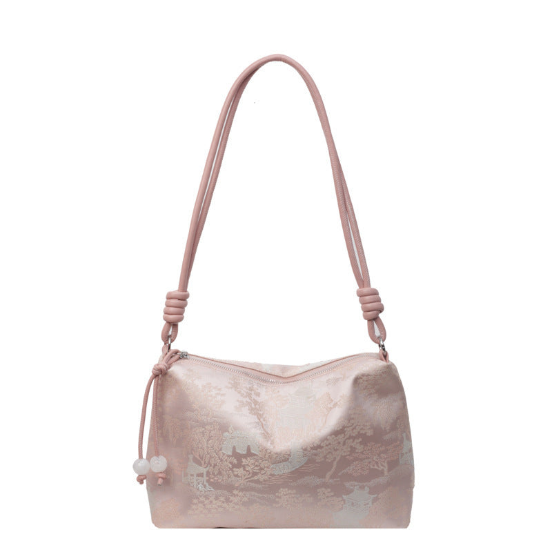 Women's Fashion Underarm Chinese Embroidery Simple Niche Women's Messenger Bag