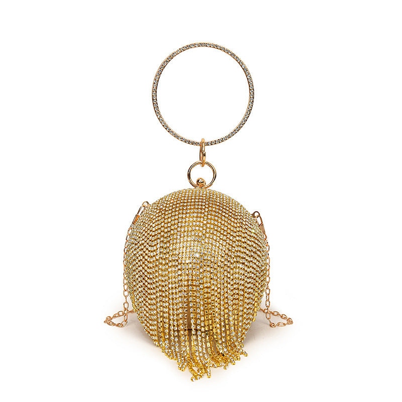 Women's Dinner Party Diamond Clutch Fashion Spherical Women's Shoulder Bag
