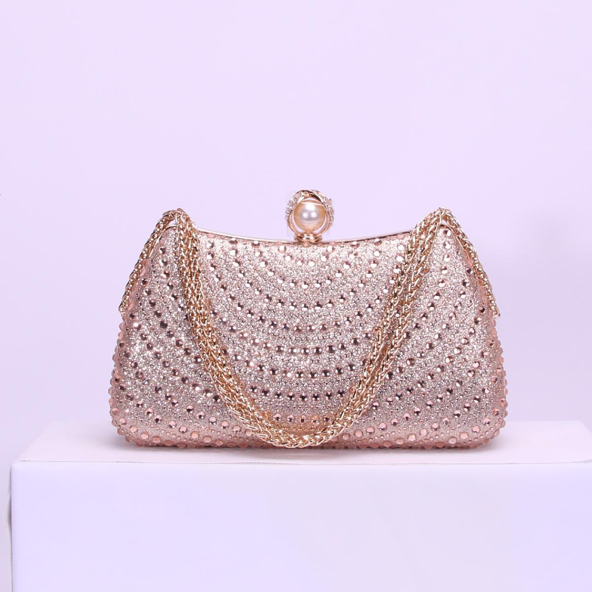 Double-sided Diamond Double Chain Birthday Party Gathering Dinner Bag