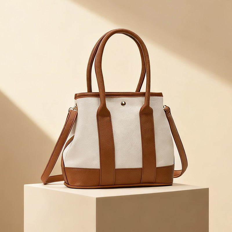 Women's Versatile Canvas Portable Stitching Fashion Bags