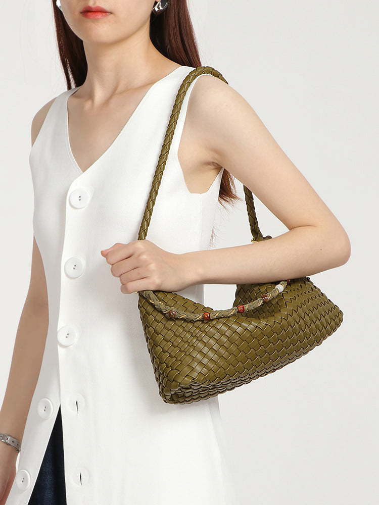 Women's Hand-woven Dumpling Simple Fashion High Sense Women's Shoulder Bag
