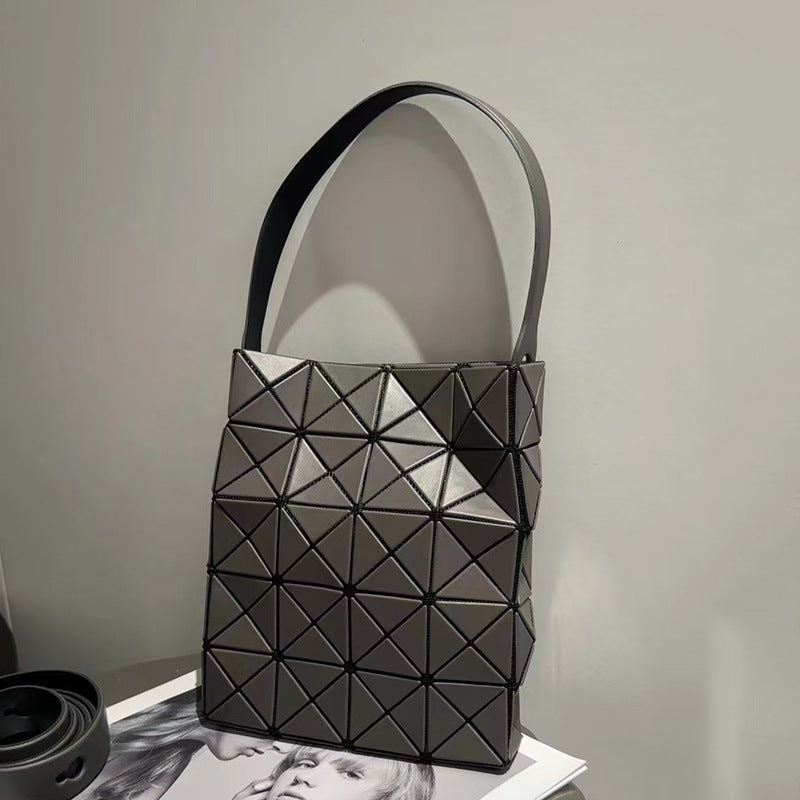 Light Luxury Minority Lattice Three Rhombus Small Square Bags