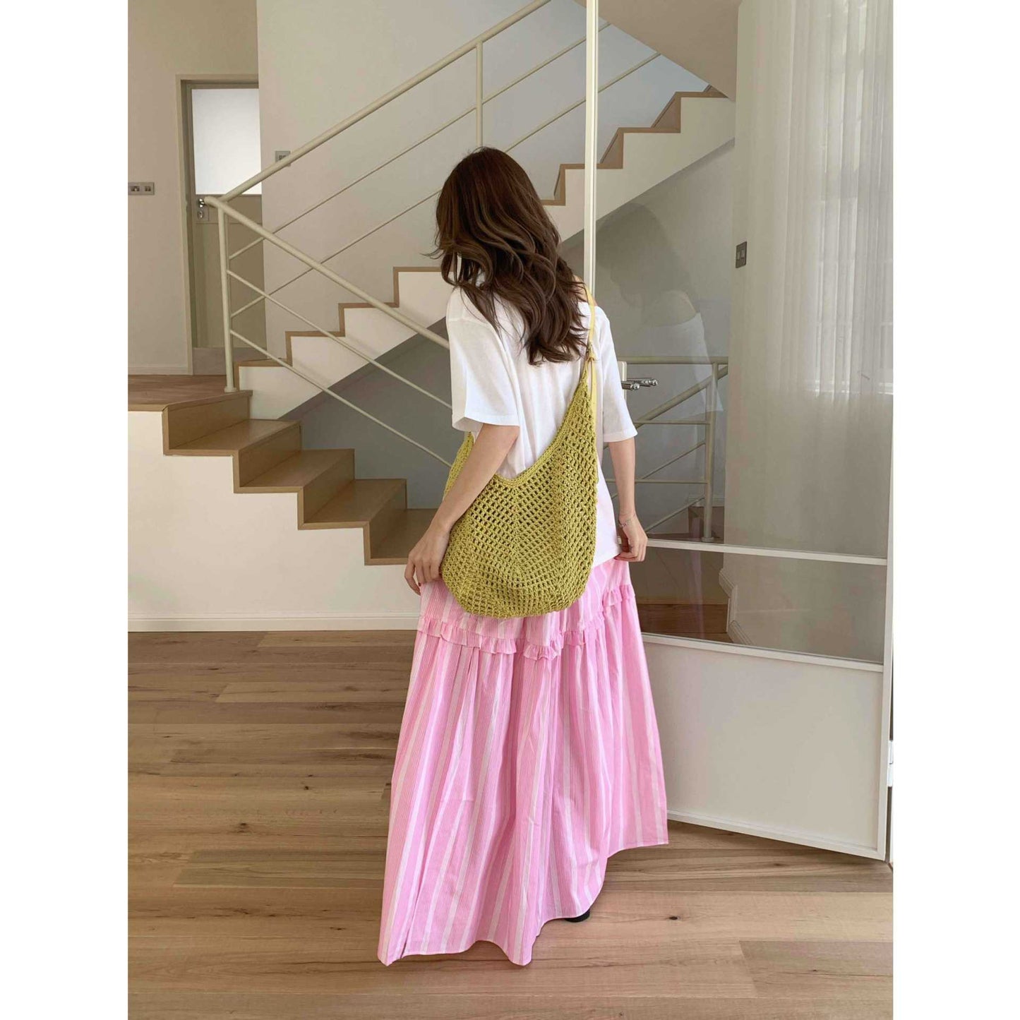 Women's Beach Vacation Large Capacity Woven Korean Bags