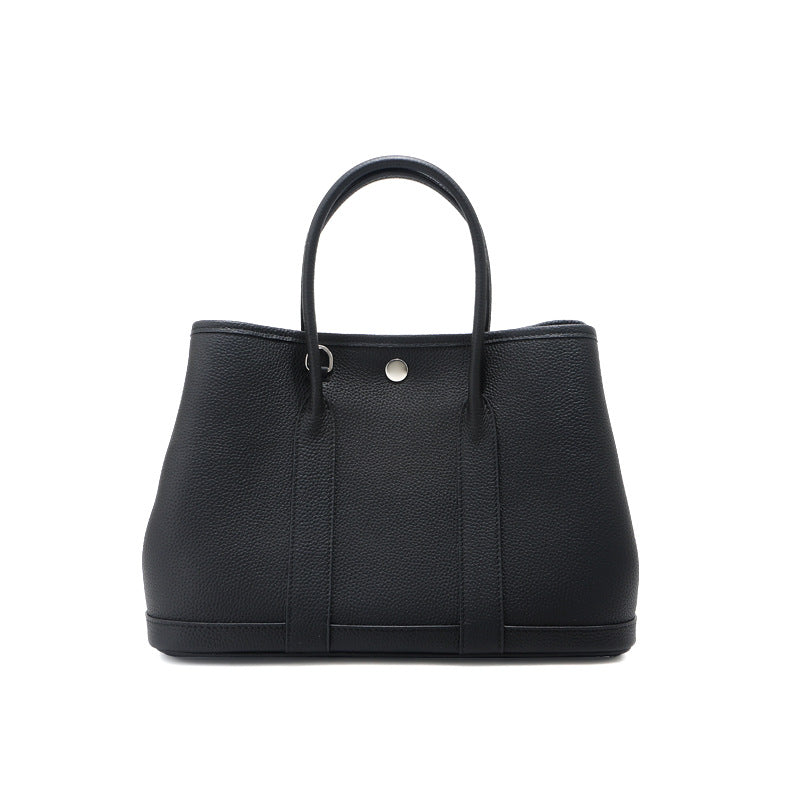 Women's Layer Cowhide Garden Portable Versatile Simple Big Women's Handbag