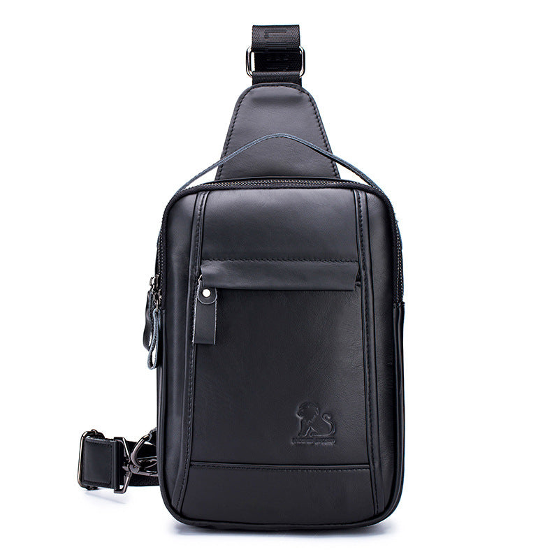 Men's Retro Oil Wax Skin Large Capacity Bags