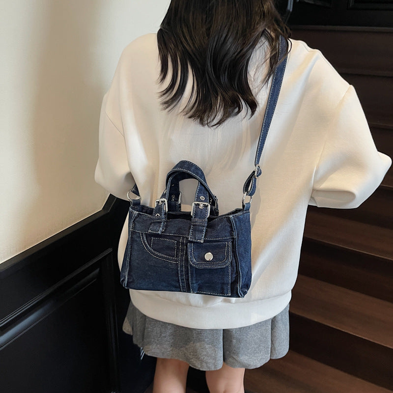 Women's Denim Fashion Commuter Large Capacity Pillow Bags
