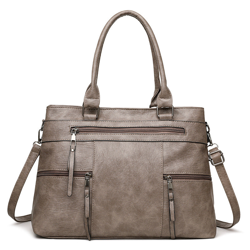 Women's Fashionable High-grade Retro Simple Large Capacity Women's Shoulder Bag