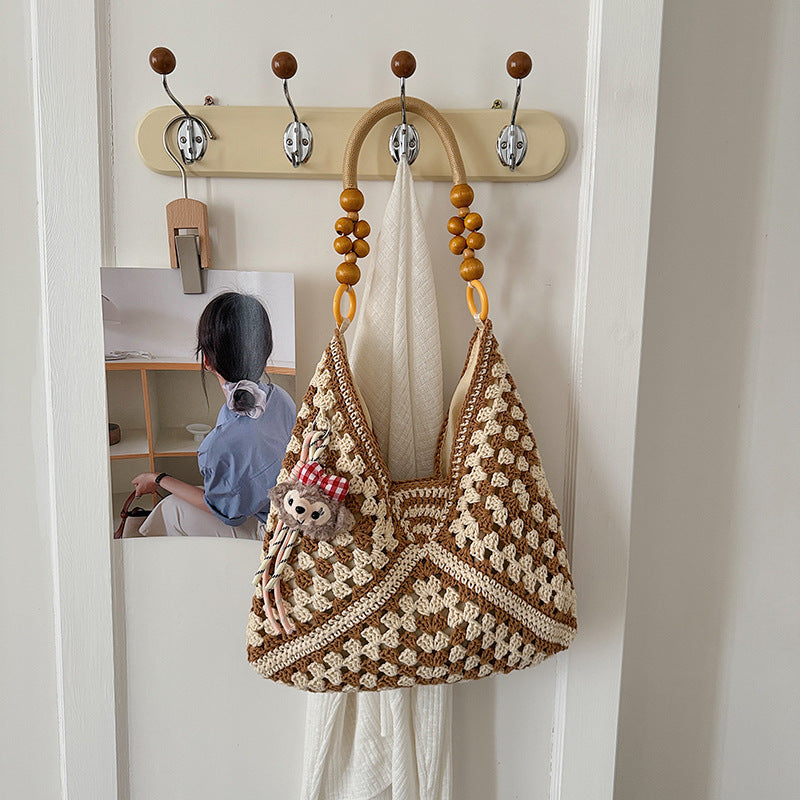 Large Capacity Woven Summer Fashion Straw Leisure Women's Shoulder Bag