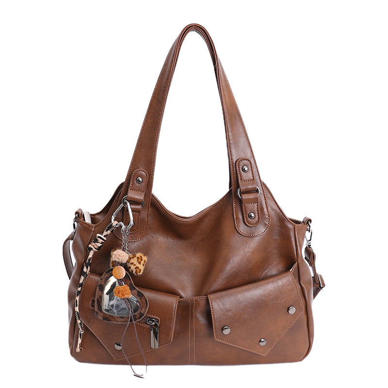 Women's Winter Stitching Commuter Large Capacity Shoulder Bags