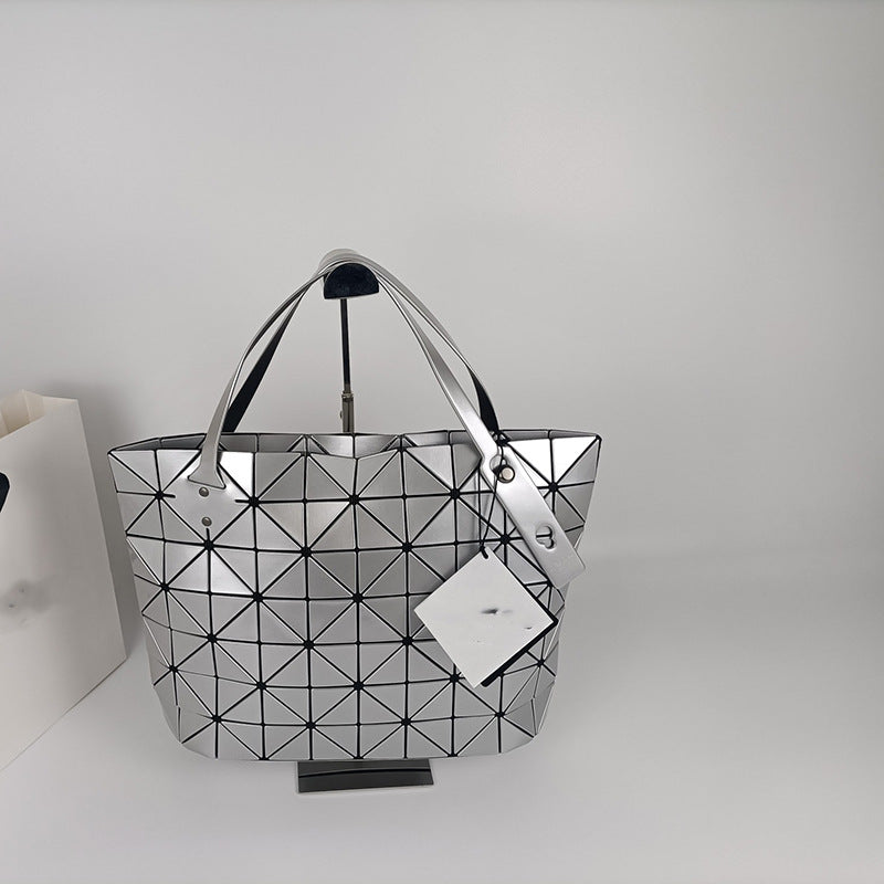 Women's Spring Rock Geometric Rhombus Fashion Large Capacity Frosted Women's Shoulder Bag