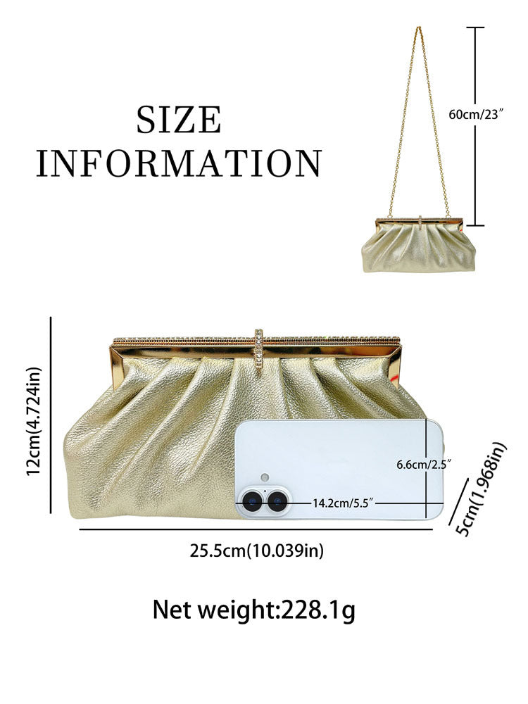 Slouchy Women's Clutch Diamond Fashion Elegant Dinner Bag