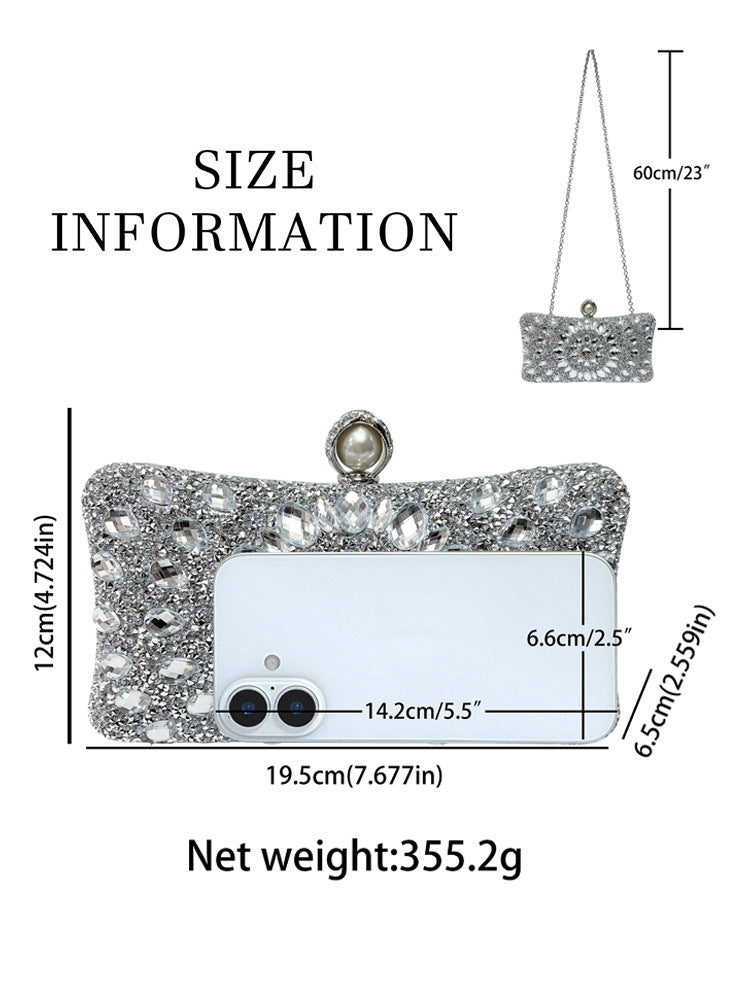 Women's High-grade Fashion Clutch Light Luxury Rhinestone Dinner Bag