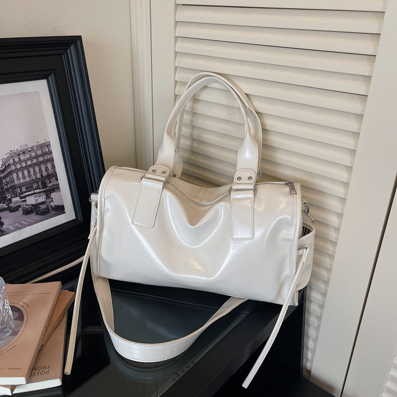 Loose Glossy Leisure Commute Large Capacity Retro Simple High Shoulder Bags