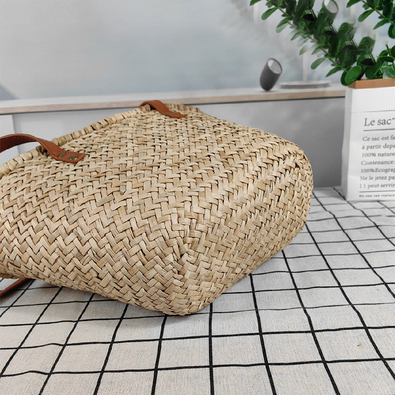 Women's Straw Style Hand-woven Seaside Vacation Beach Large Handbags