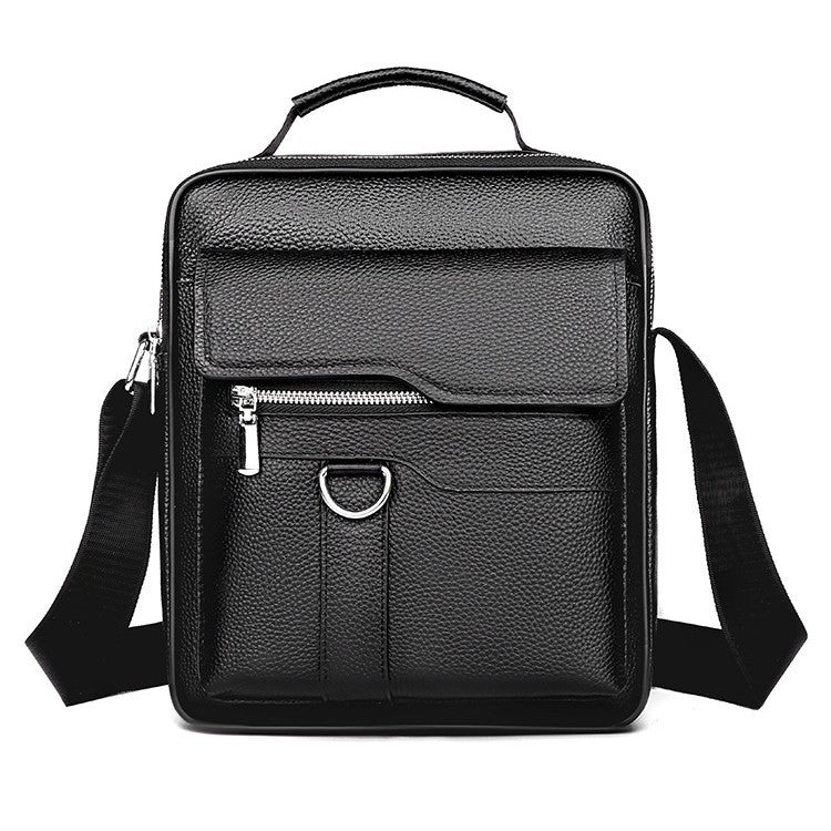 Men's First Layer Cowhide Leather Business Waterproof Lightweight Men's Shoulder Bag
