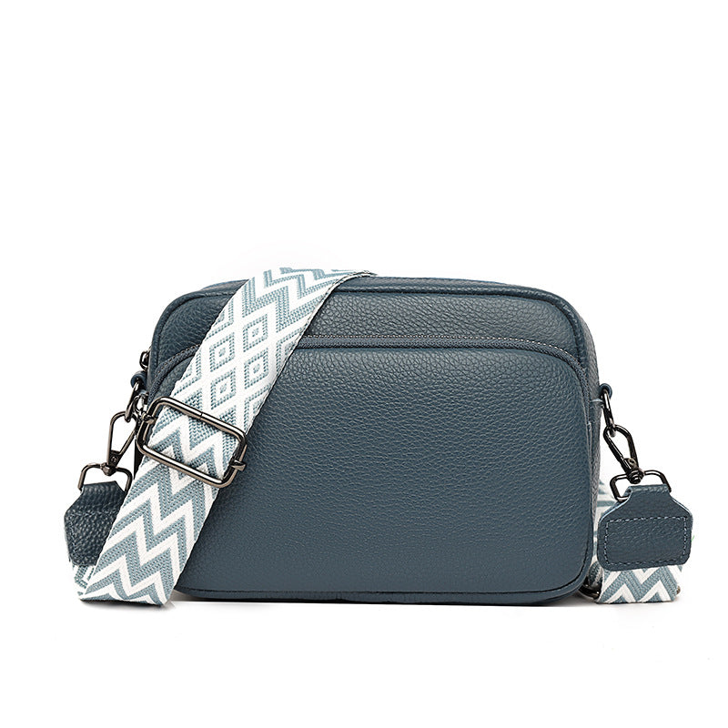 Women's Solid Color Lychee Pattern Simple Shoulder Bags