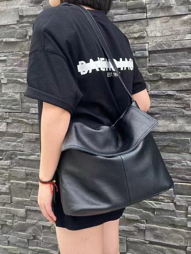 Women's Natural Fall Soft Leather Lazy Big Bags