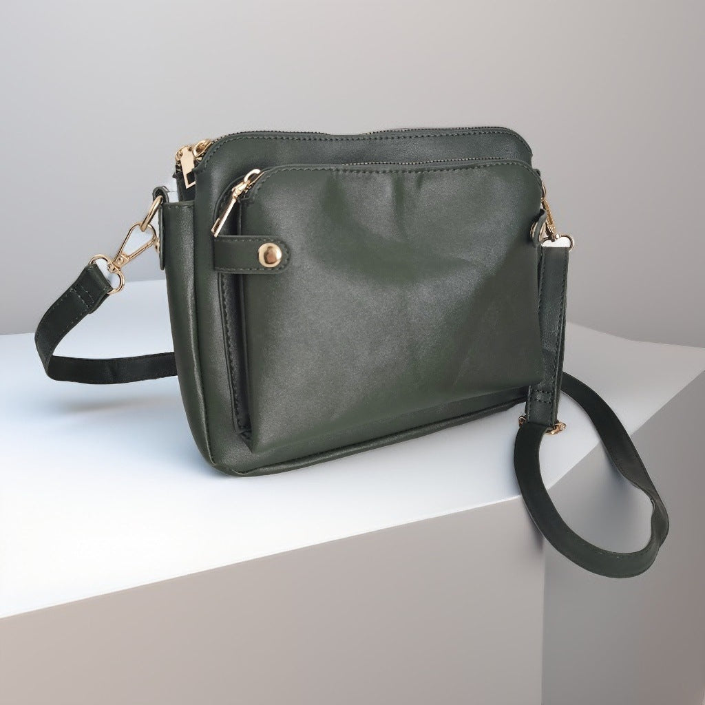 Women's & Men's Retro Leather Commuter High Sense Women's Messenger Bag