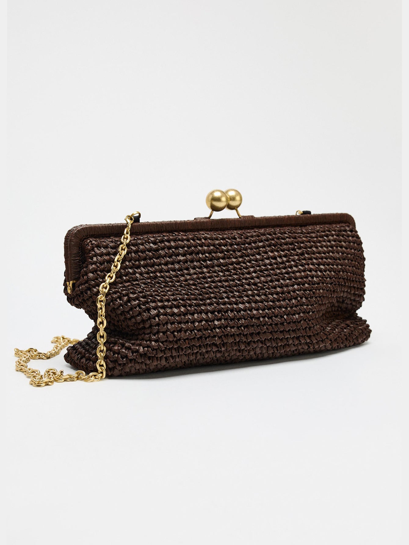 Women's Retro Trendy Clipped Button Shell Fashionable Chain Personalized Creative Women's Messenger Bag