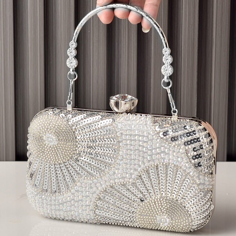 Pearl Handmade Beaded Bubble Beads Diamond Banquet Dress Garment Lady Bags