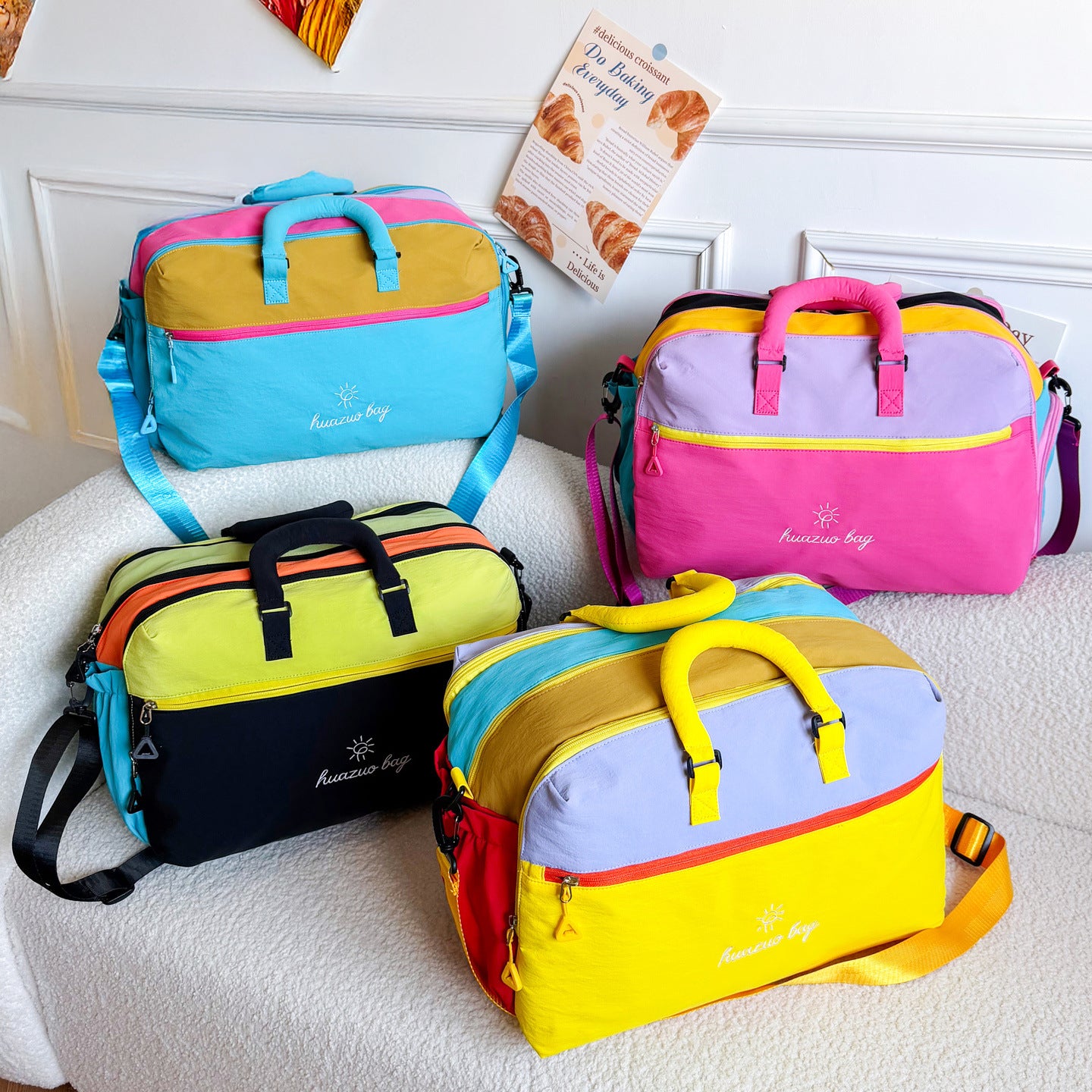 Women's Dopamine Large Capacity Hand-held Contrast Color Women's Shoulder Bag
