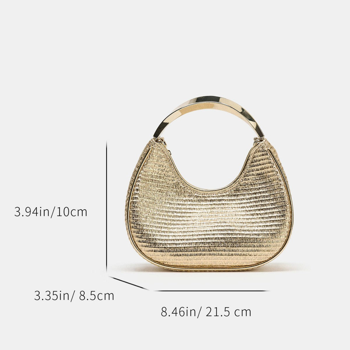 Women's Plated Metal Layer Effect Fashion Retro Women's Handbag