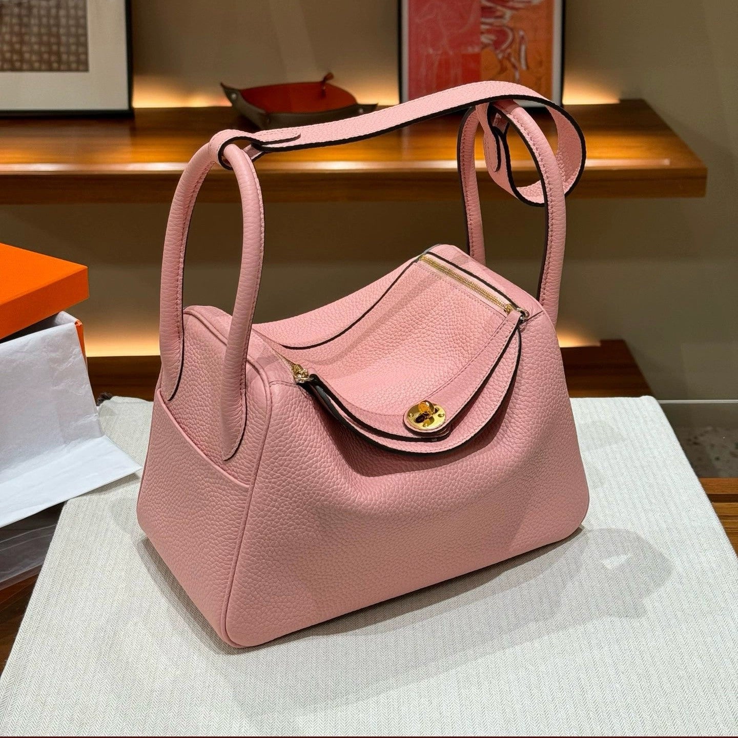 Women's First Layer Doctor Lychee Pattern Lindy Women's Shoulder Bag