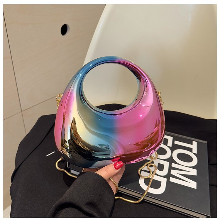Women's High-grade Color Curved Moon Fashionable Bags