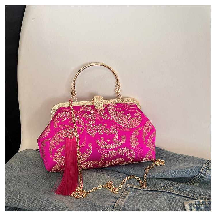Women's Style Dinner Elegant Chinese Silk Embroidery Clutch Handbags