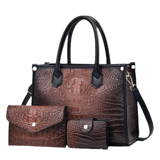 Women's Bright Leather Crocodile Pattern Korean Style Women's Chest Bag, Fanny Pack