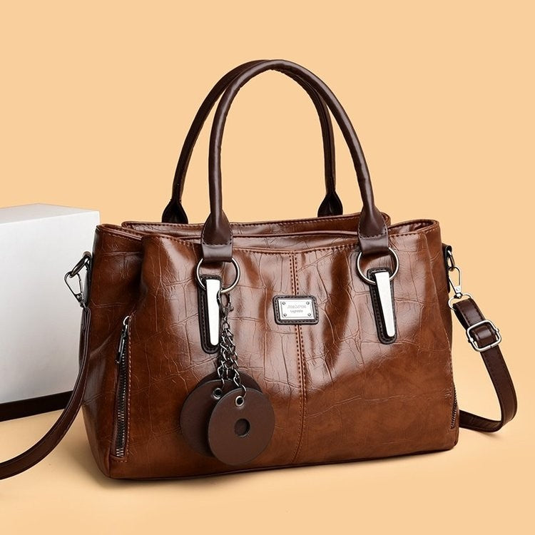 Women's Fashionable Textured Large Capacity Mom Bags