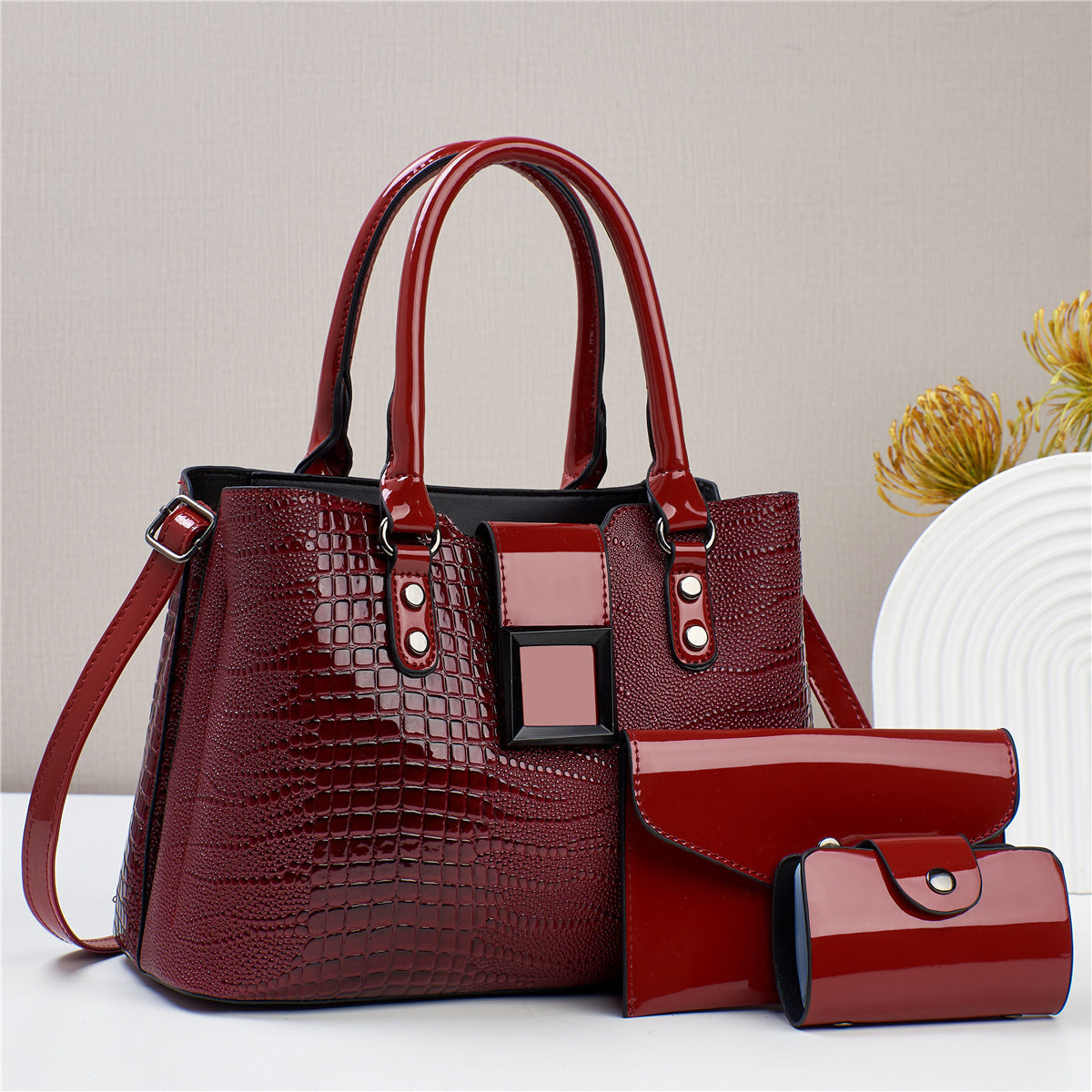 Women's British Marley Three-piece Portable Mother Fashionable Women's Handbag
