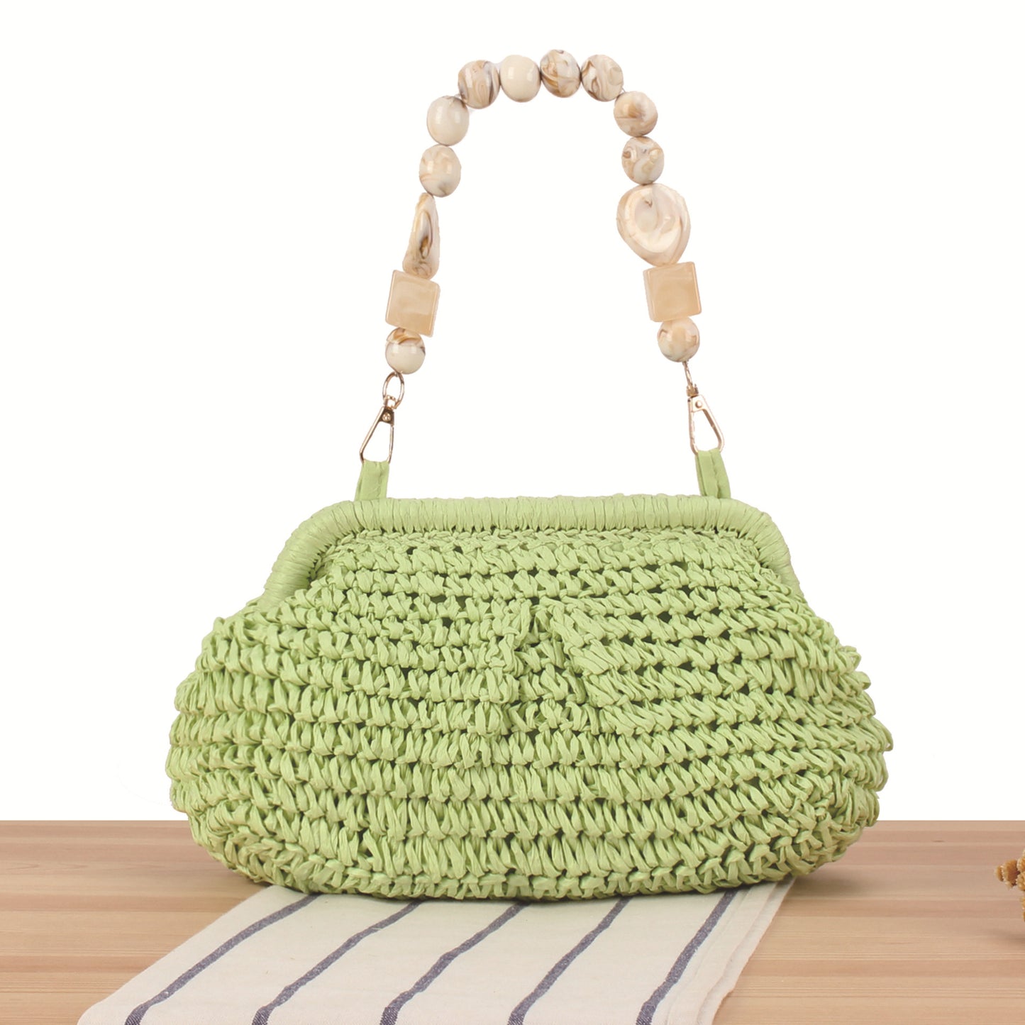 Women's Straw Fashion Personality Woven Seaside Vacation Daily Senior Women's Handbag
