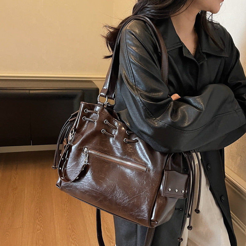Mechanical Style High-grade Large Capacity Totes Shoulder Bags