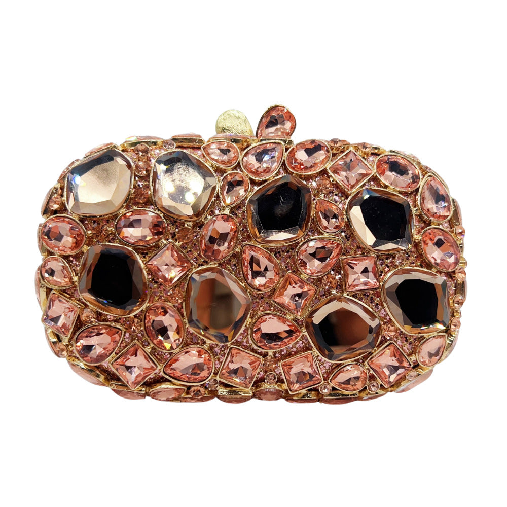 Women's Glass Diamond Drill Banquet Clutch Dinner Bag