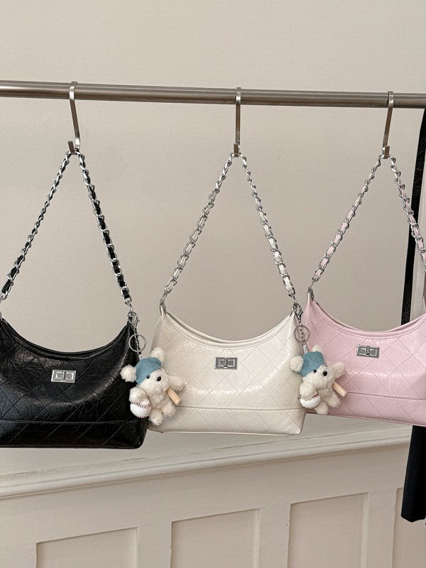 Women's Springtide Fashion Rhombus Chain Simple Underarm Women's Shoulder Bag