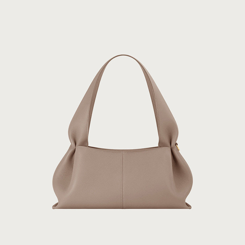 Women's Minority Fashion Trendy Portable Cloud High-grade Litchi Pattern Design Sense Women's Handbag