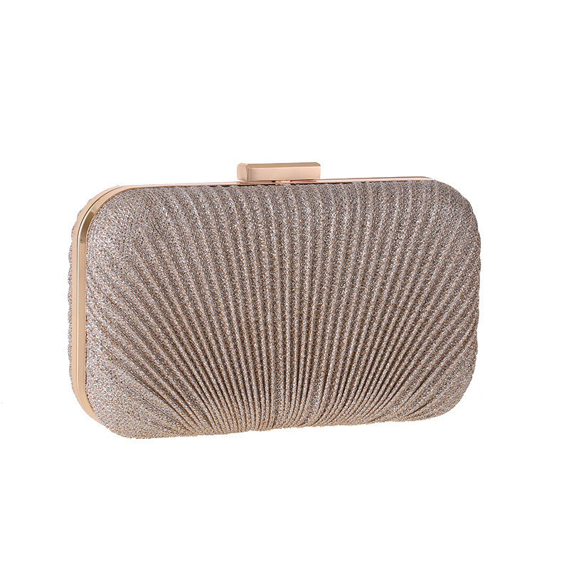 Women's Hard Shell Pleated Clutch Dress Dinner Bag