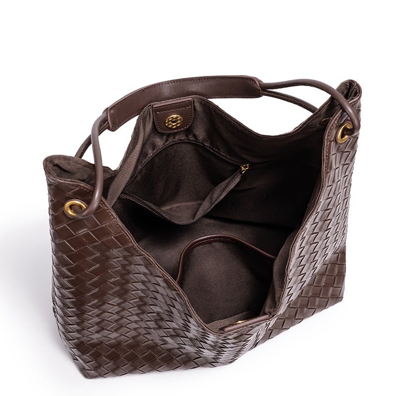 Women's Fashionable Woven Large Capacity High-grade Idle Handbags