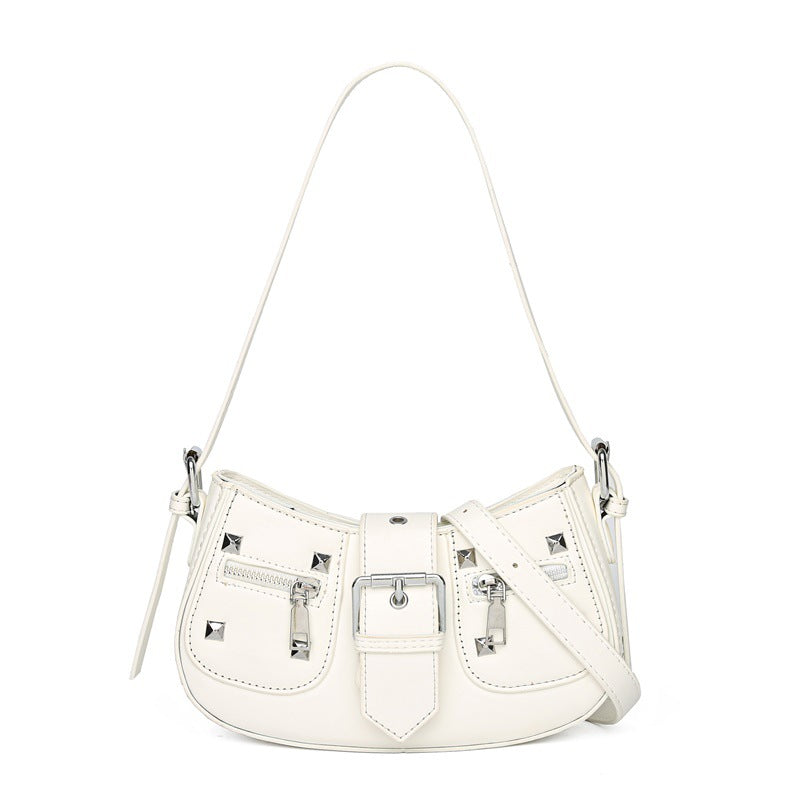 Slouchy Women's Fashion Motorcycle Retro Trendy Women's Shoulder Bag