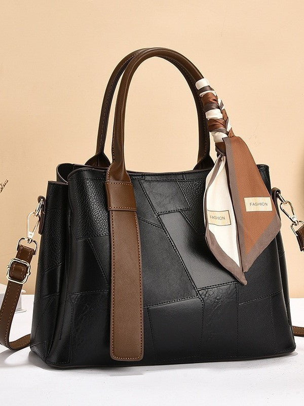 Women's Retro Fashion Mom Texture Embossed Large Women's Handbag