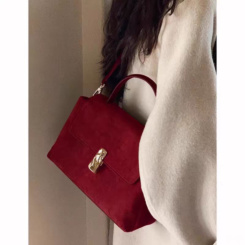 Women's Red High-grade Daily Available Large Capacity Totes Women's Shoulder Bag