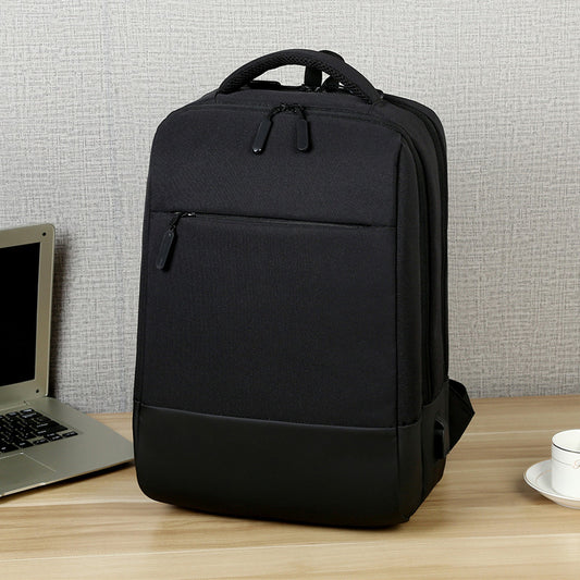 Men's Gift Solid Color Large Capacity Business Backpack