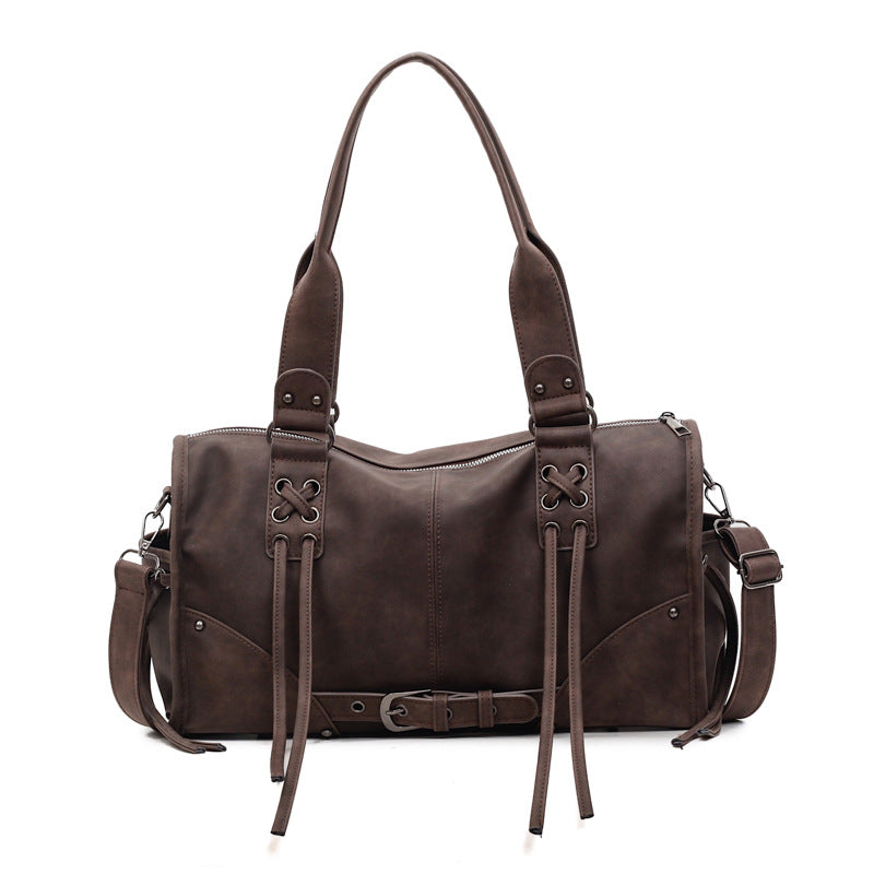 Women's Retro Fashion Commuter Large Capacity Simple Niche Pillow Tote Bag