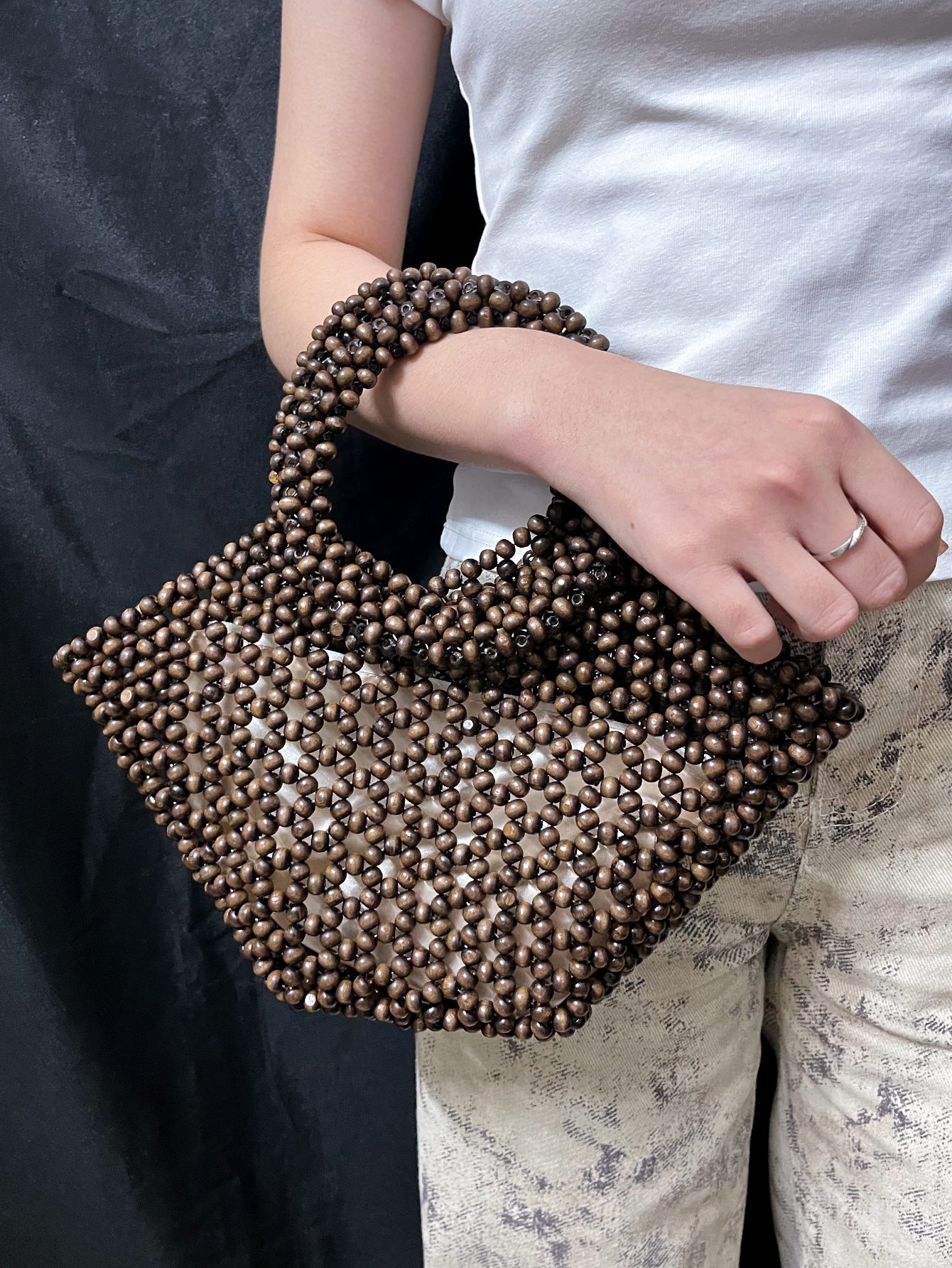 Design Handmade Beaded Weave Retro High-grade Women's Handbag