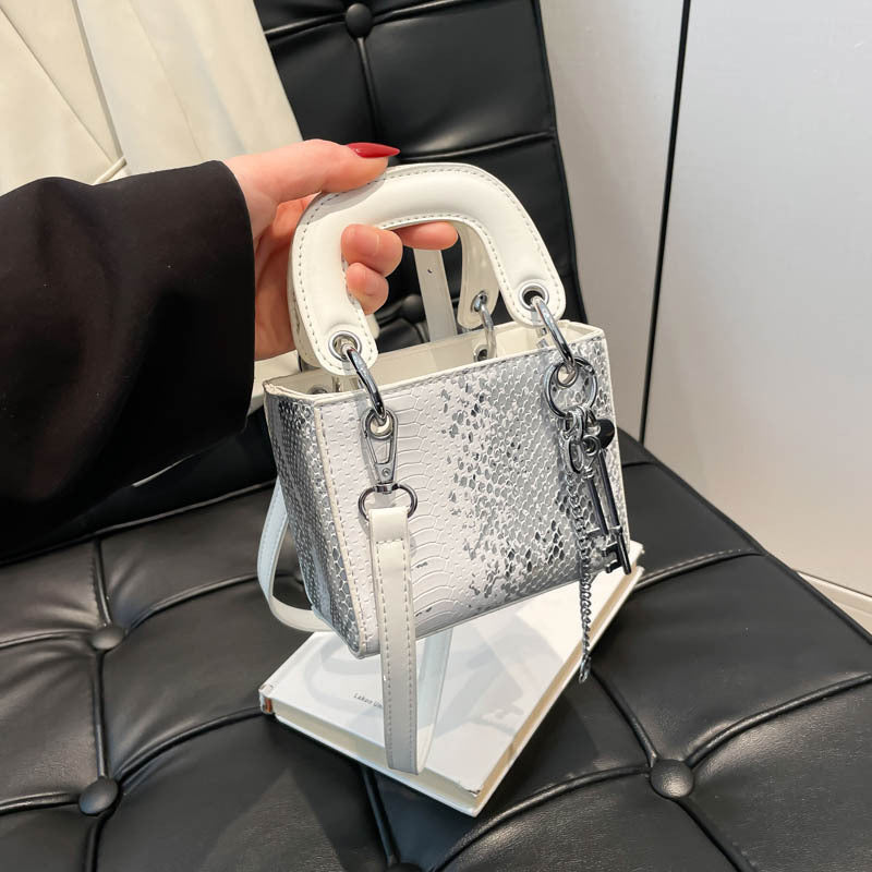 Women's Snakeskin Pattern Light Luxury Diana Mini Bags