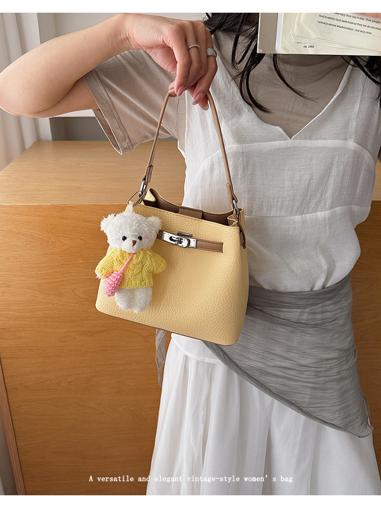 Women's Simple Spring Commuter High Sense Large Bucket Bags