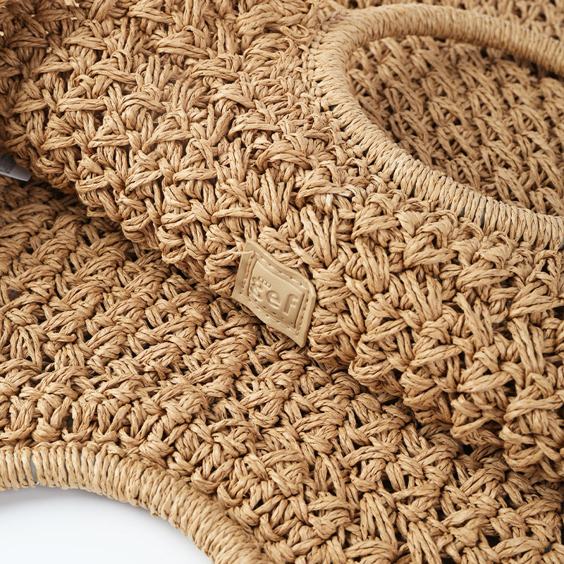 Women's Hand Carrying Straw Hand-woven Large Capacity Vacation Style Handbags